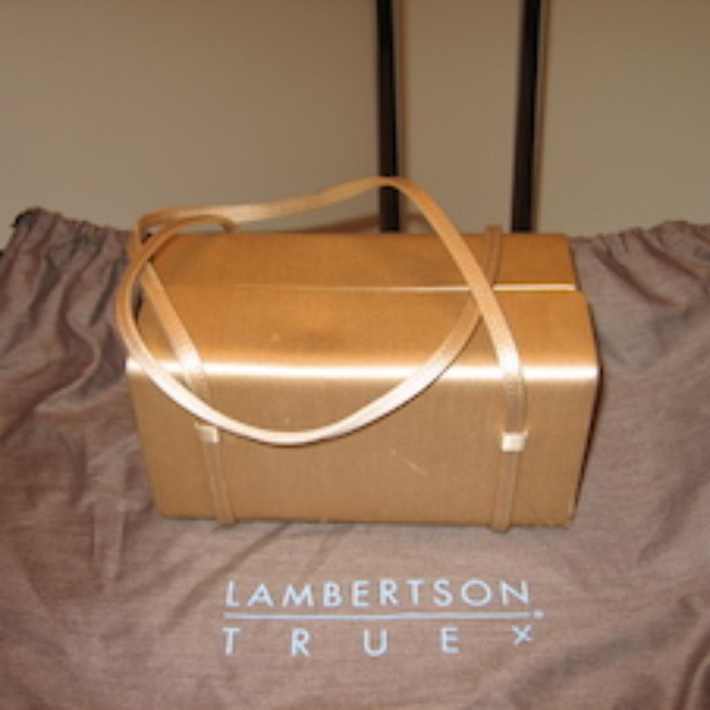 LAMBERSTON TRUEX-PALE SILK GOLD METALLIC SMALL BOX